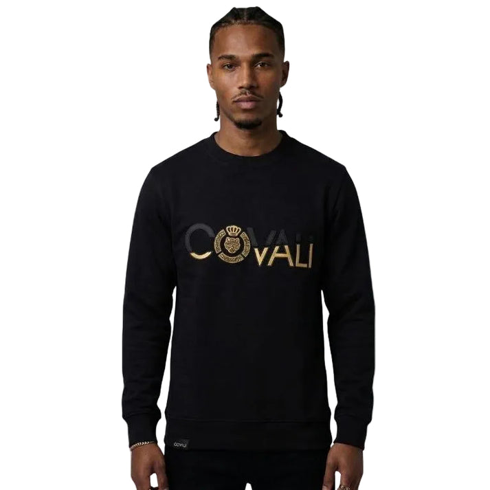 Covali Mens Tigre D' Oro Sweater In Black