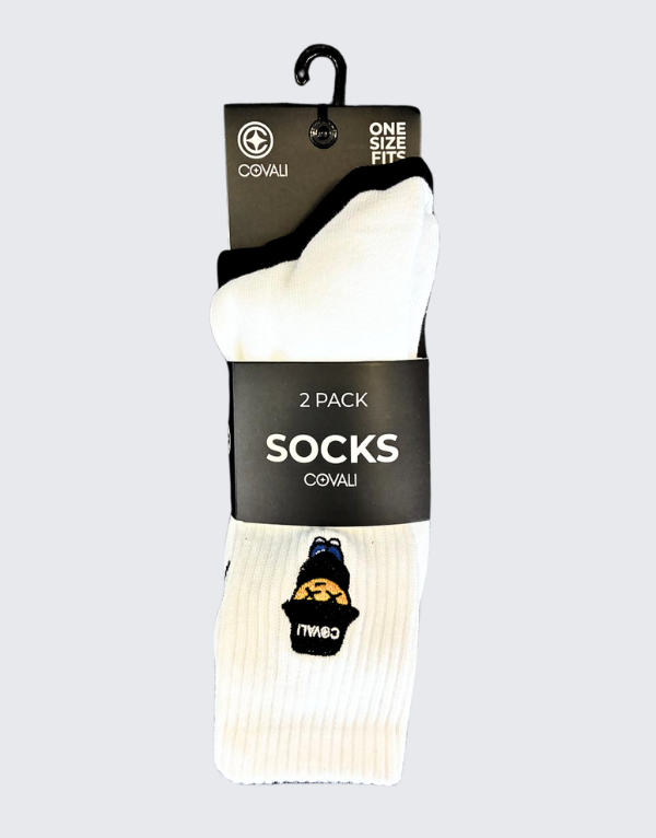 Covali Tipo Socks 2 Pack In White & Black