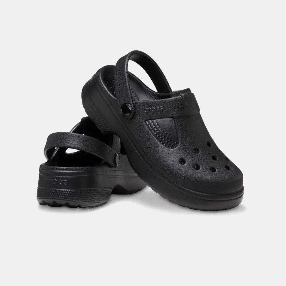 Crocs Girls Classic Mary Jane Clog Shoes In Black