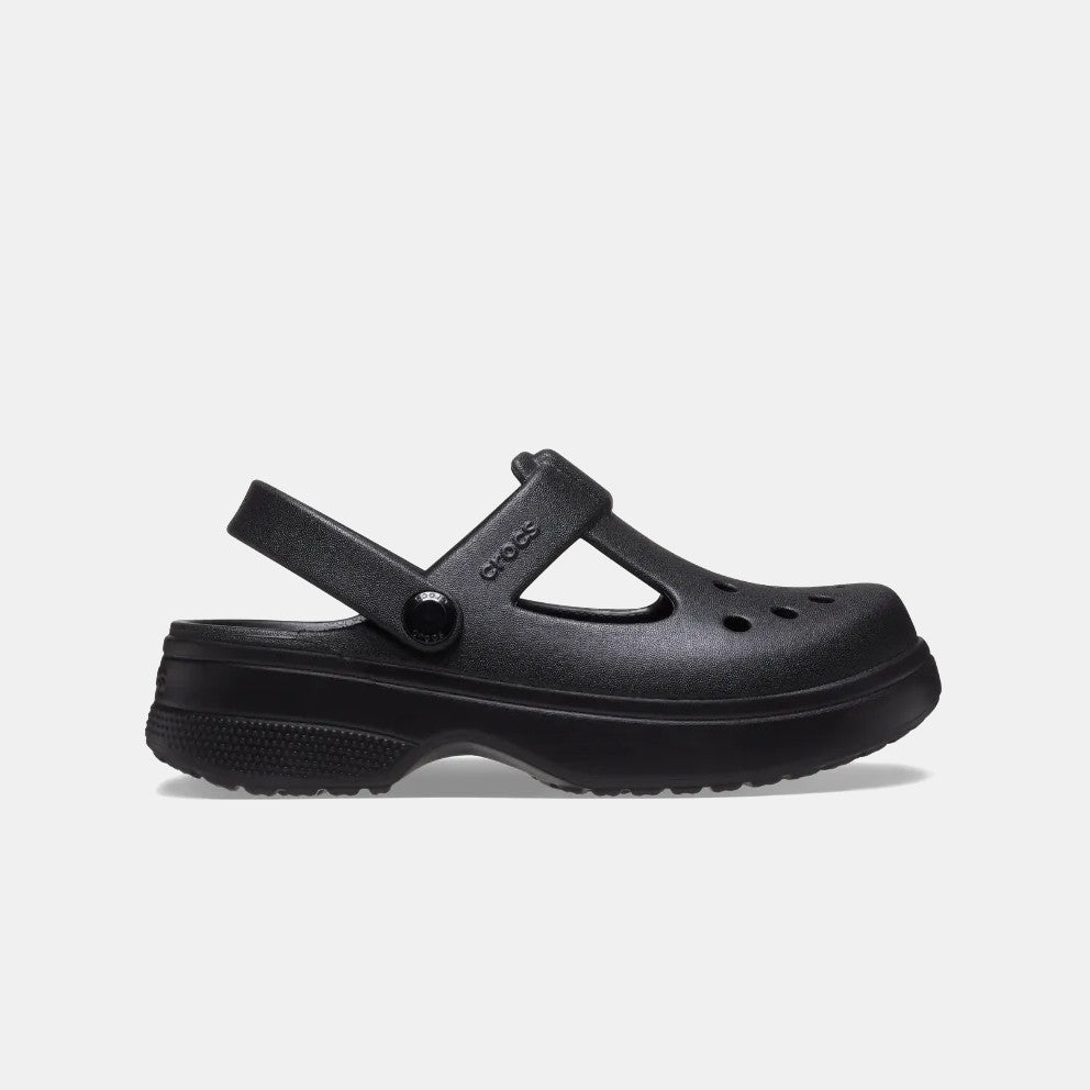 Crocs Girls Classic Mary Jane Clog Shoes In Black