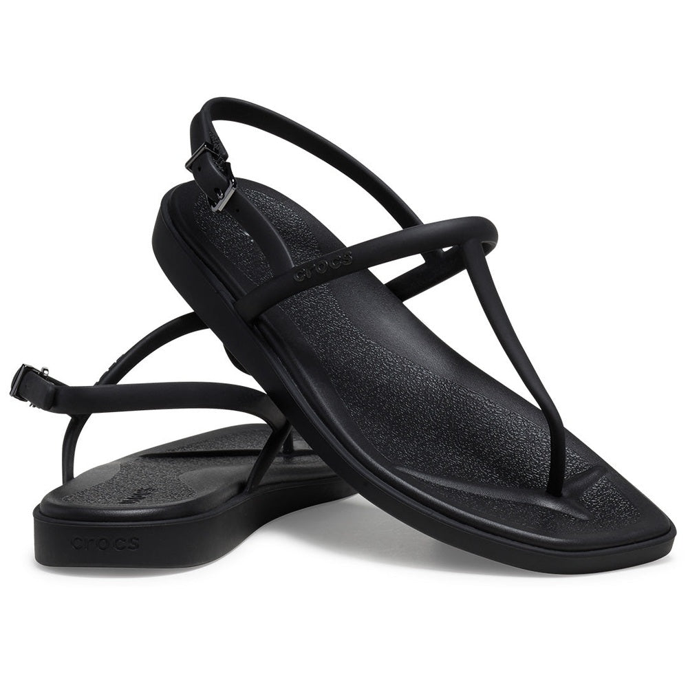 Crocs Womens Miami Thong Flip Sandals In Black