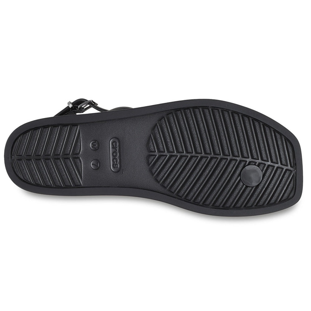 Crocs Womens Miami Thong Flip Sandals In Black