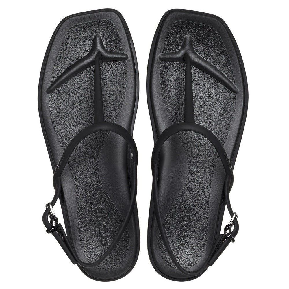 Crocs Womens Miami Thong Flip Sandals In Black