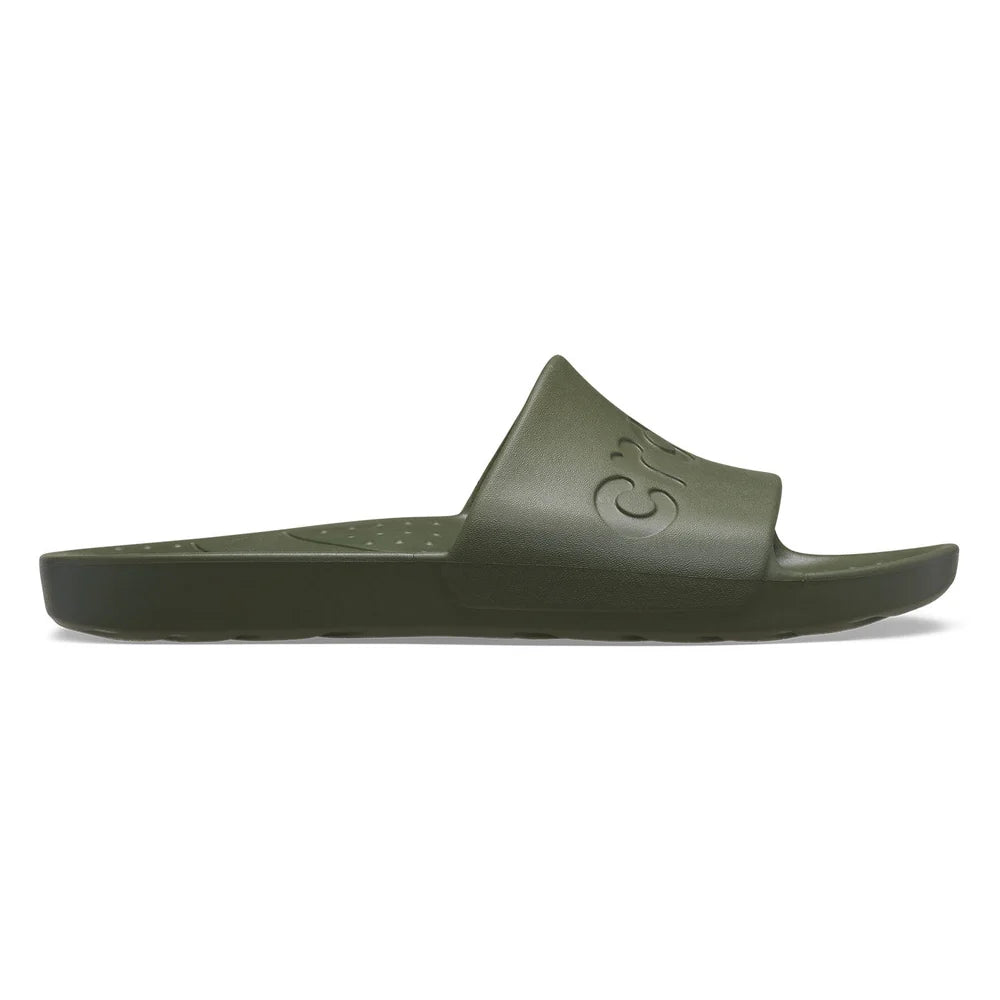 Crocs Unisex Slides In Army Green