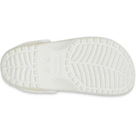 Crocs Girls Classic Cut Out Clog Shoes In Chalk