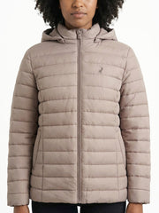 Polo Womens Blake Puffer Jacket In Rose Taupe