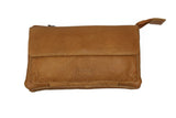 Bossi Crustico Leather Small Sling Bag In Ochre