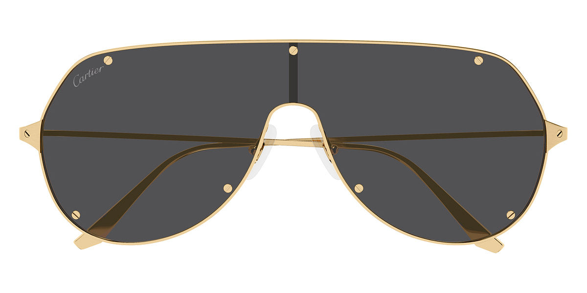 Cartier Santos de Cartier Sunglasses In Black & Gold