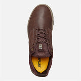 Caterpilar Mens Hex Lite Leather Shoes In Mahogany