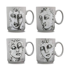 Carrol Boyes Mug Set Of 4 Succulent Faces