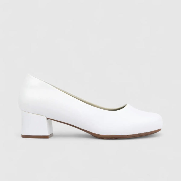 Hush Puppies Ladies Soft Fynn Heels In White