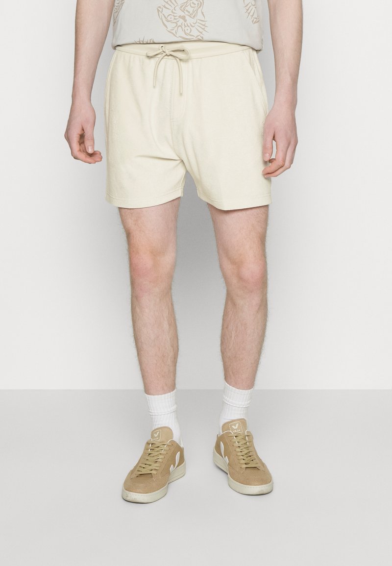 Calvin Klein Towelling Shorts In Egg shell
