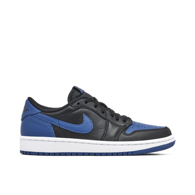 Nike Womens Air Jordan 1 Retro Low Sneakers In Black/Mystic Navy/White