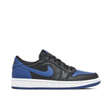 Nike Womens Air Jordan 1 Retro Low Sneakers In Black/Mystic Navy/White