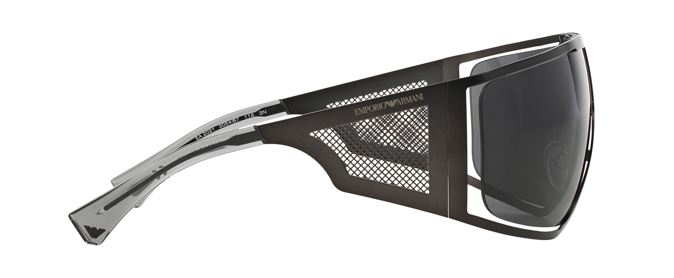 Emporio Armani Mens Metallic Robot Shield Sunglasses In Gun Metal