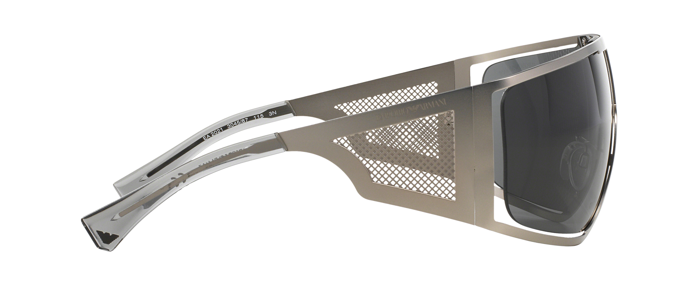 Emporio Armani Mens Metallic Robot Shield Sunglasses In Silver