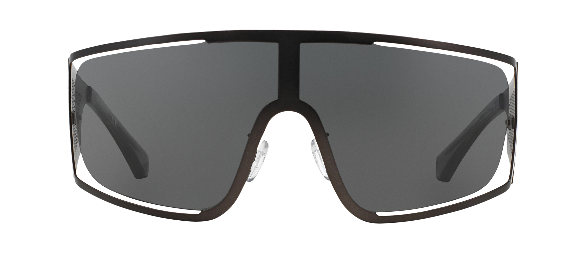 Emporio Armani Mens Metallic Robot Shield Sunglasses In Gun Metal