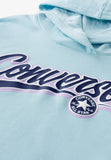 Converse Girls Relaxed Graphic Hoodie In Light Blue