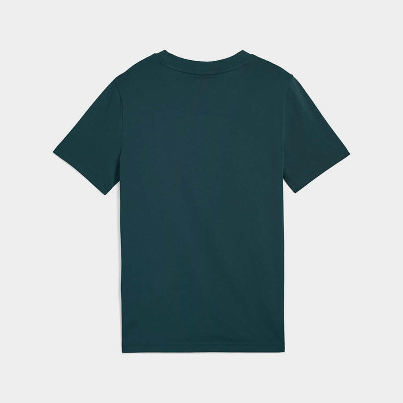 Puma Boys Essential No.1 Logo T-Shirt In Green Blue