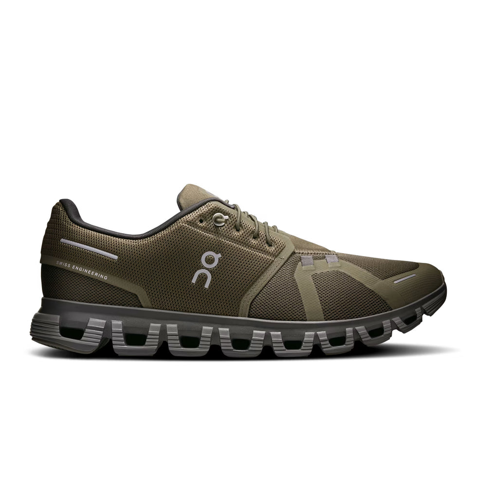 On Cloud mens cloud 6 Olive/Eclipse Running Shoes