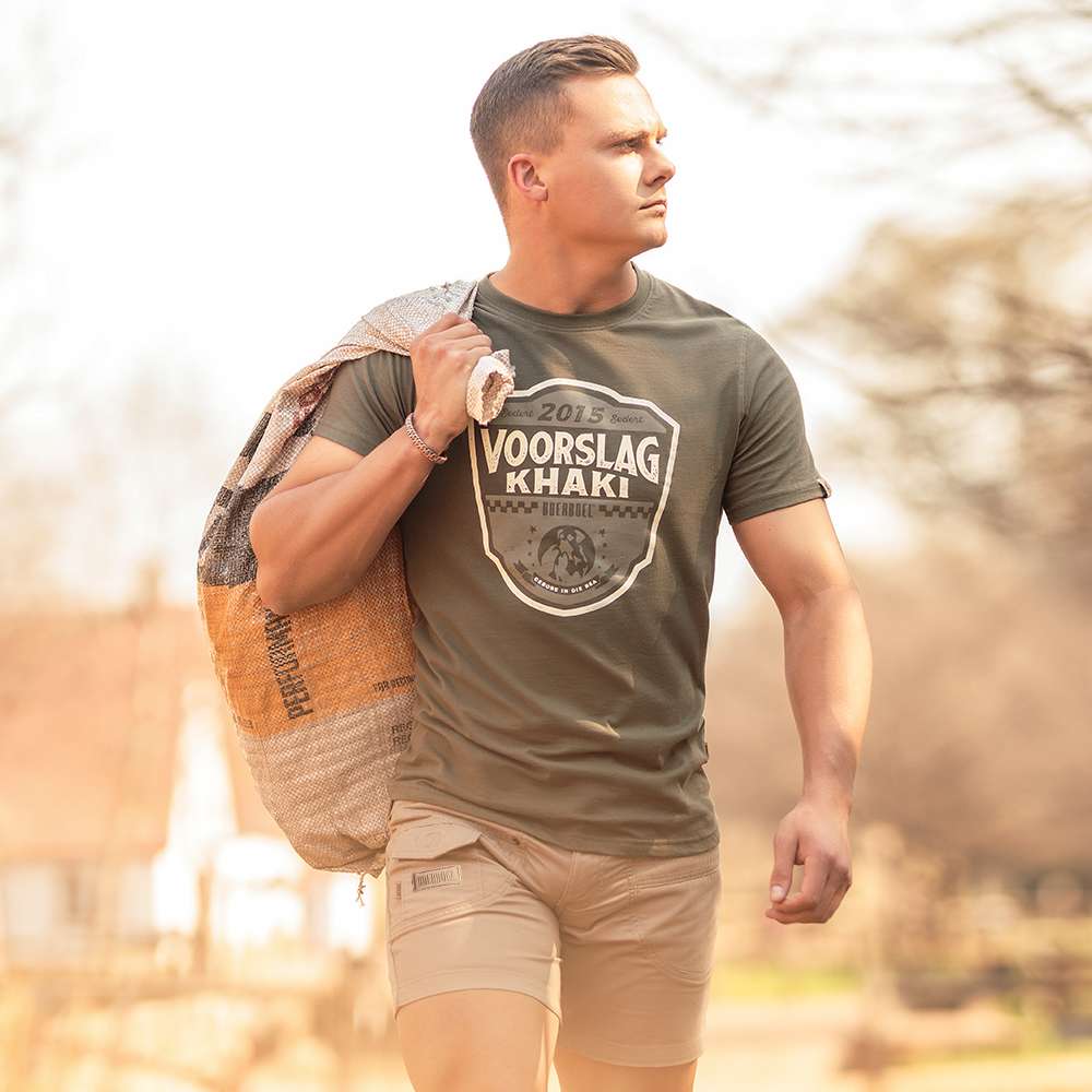 Boerboel Mens Adjustable Kalahari Shorts In Putty