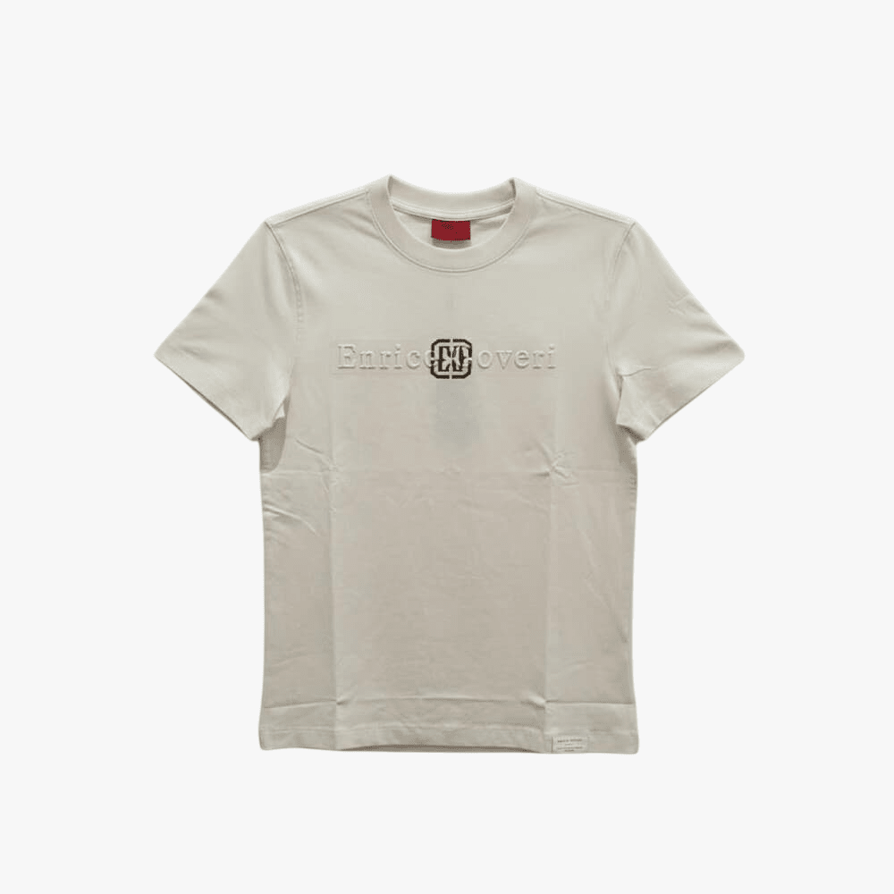 Enrico Coveri Mens 378 T-Shirt In Cream