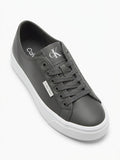 Calvin Klein Womens Vulc Flatform Lace Up Sneakers In Dark Grey