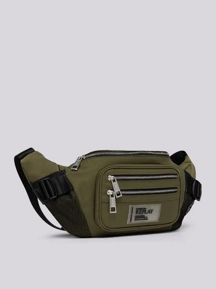 Replay Mens Fm3669 Waist Bag In Olive