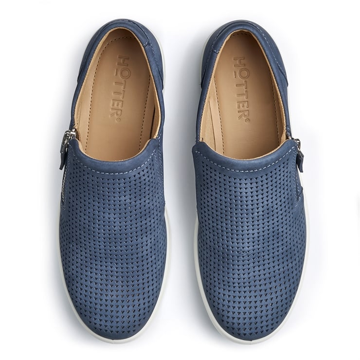 Hotter Ladies Daisy Shoes In Aquatic Blue