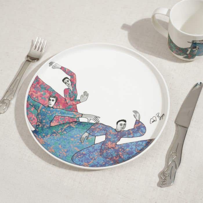 Dinner Plate Set Of 4-Dancing Girls