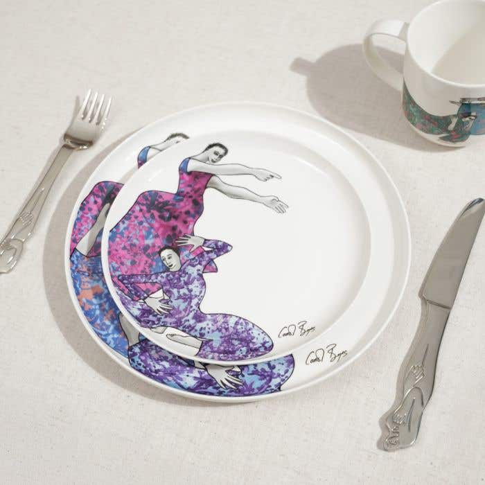 Side Plate Set Of 4-Dancing Girls