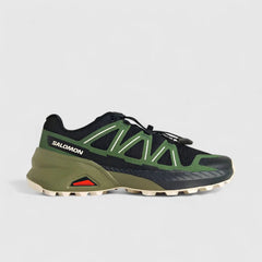 Salomon Mens Speedcross Peak Shoes In Black and Olive