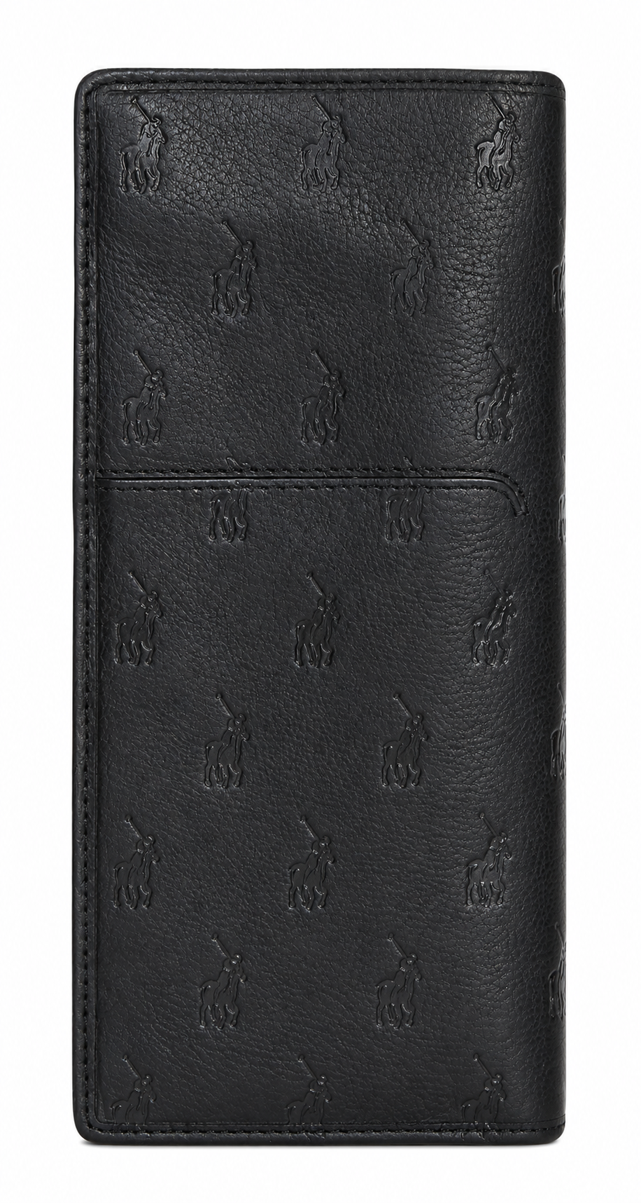 Polo Monogram Emboss Travel Folder In Black