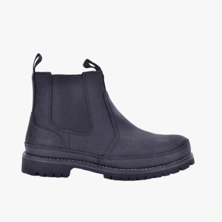 Jeep Mens Black Tab Chelsea Boots