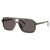 Dolce & Gabbana Unisex Aviator Sunglasses In Striped Grey
