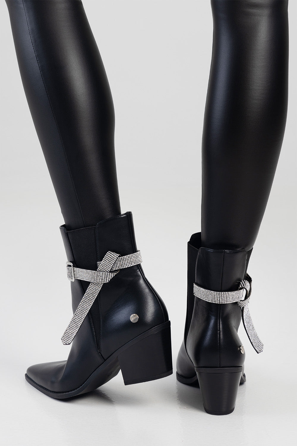 Sissyboy Sh981 Ankle Boot With Diamante Buckle Strap