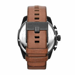 Diesel Gents Black Dial Tan Strap Watch