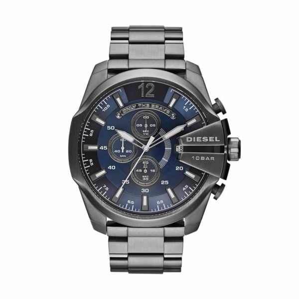 Diesel Men's Mega Chief Gunmetal Round Stainless Steel Watch
