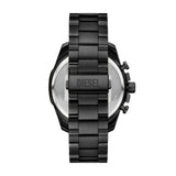Diesel Mens Mega Chief Slim Chronograph Stainless Steel Watch In Gunmetal Black/Blue Brown Dial