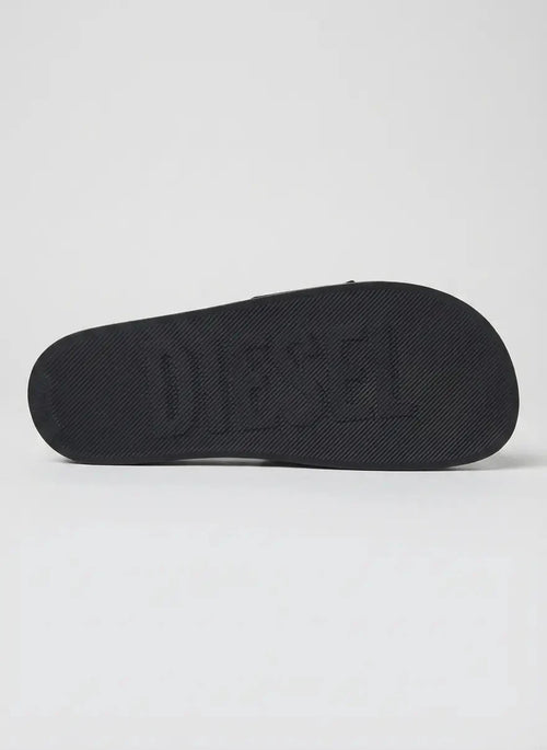 Diesel Mens Mayemi Flock Sandals In Black