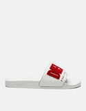 Diesel Mens Mayemi Flock Sandals In White