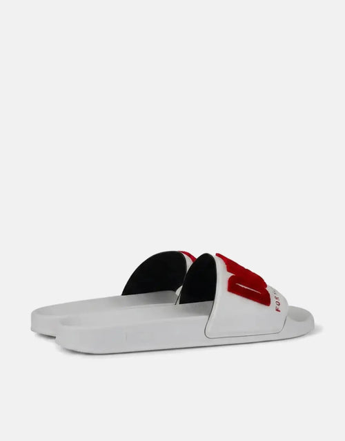 Diesel Mens Mayemi Flock Sandals In White