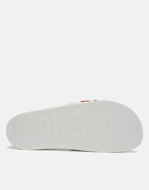 Diesel Mens Mayemi Flock Sandals In White