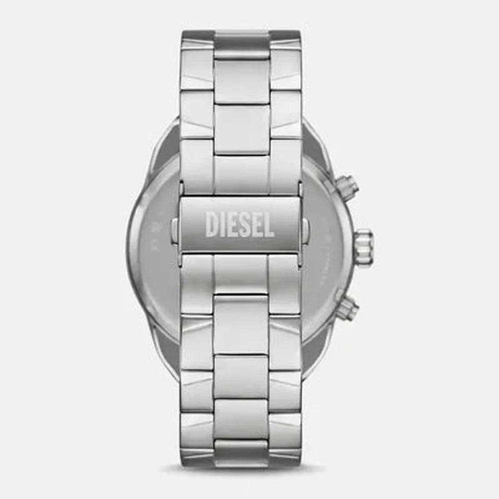 Diesel Mens Spiked Advanced Stainless Steel Watch In Silver