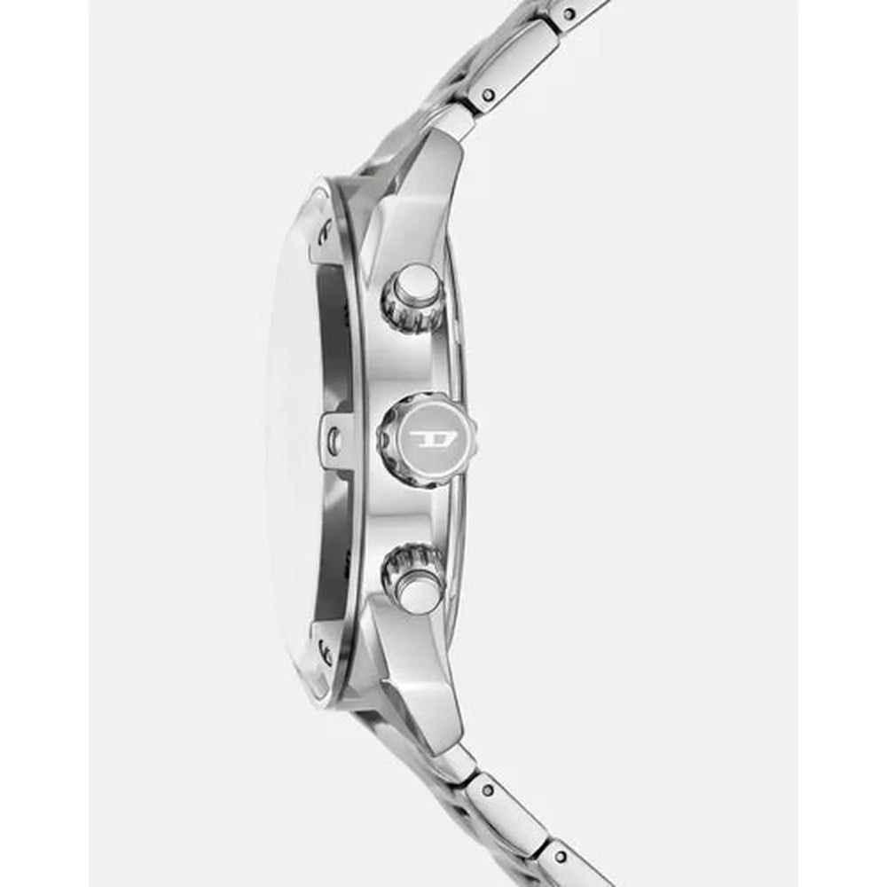 Diesel Mens Spiked Advanced Stainless Steel Watch In Silver