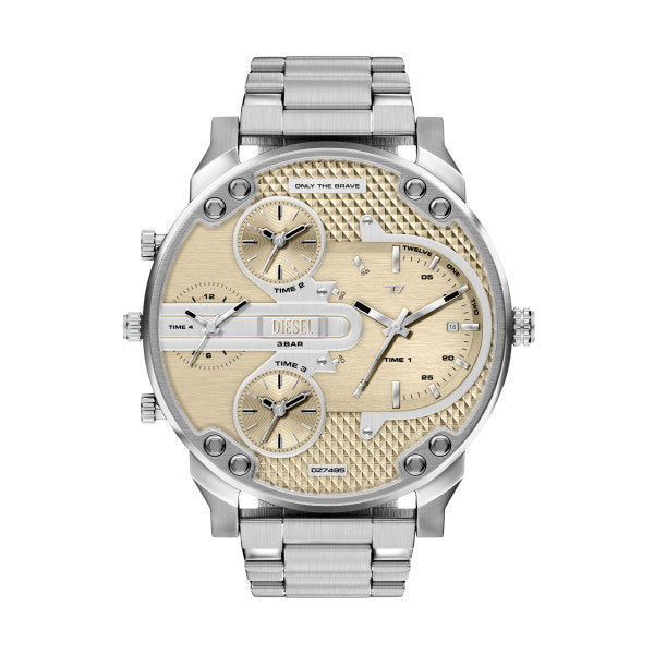Diesel Mens Mr Daddy Slim Watch In Silver