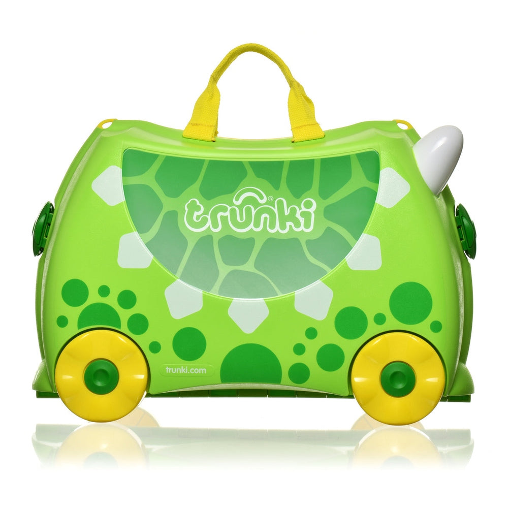 Trunki Kiddies Dudley The Dinosaur Suitcase In Green Multi