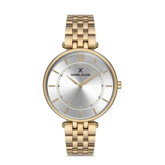 Daniel Klein Gold And White Ladies Watch