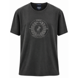 Polo Mens Logo Crest Print Short Sleeves T-Shirts In Black