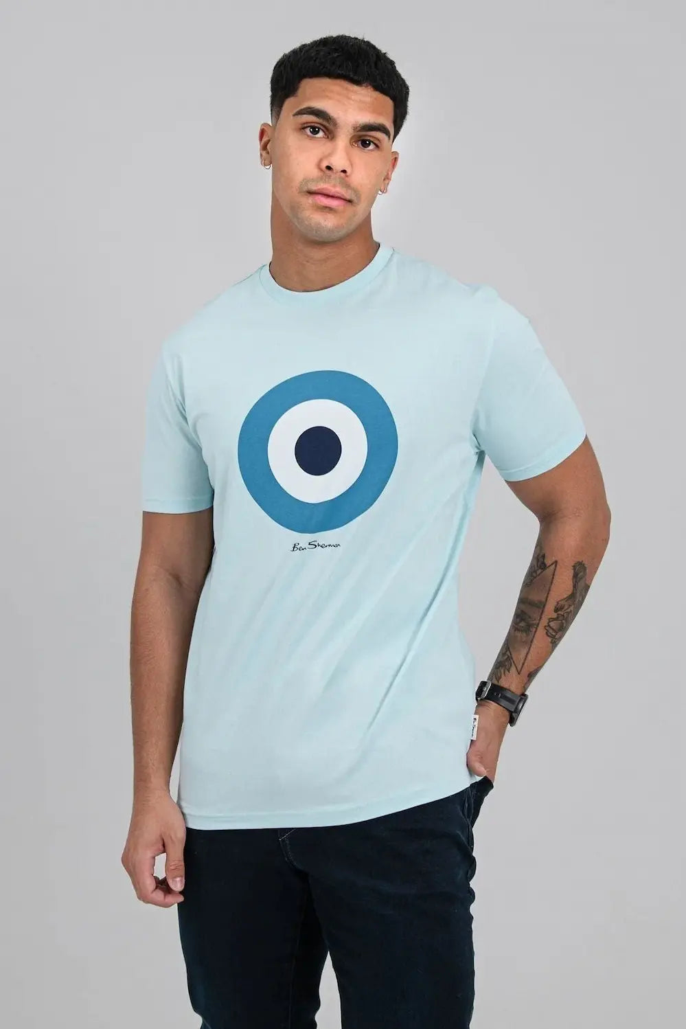 Ben Sherman Target T-Shirt In Light Blue